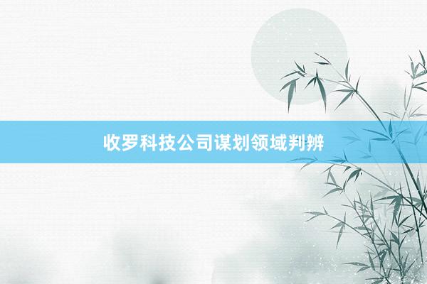 收罗科技公司谋划领域判辨